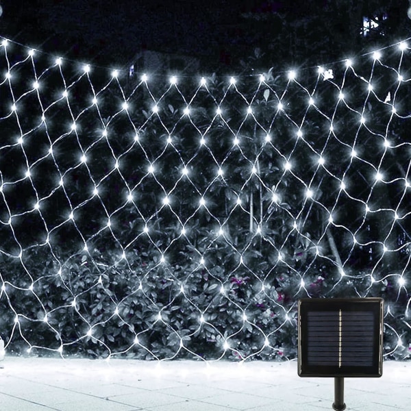 390 LED Solar Christmas Net Lights Outdoor Vattentät. 13ft X 5ft 8 Modes Mesh -ljus. Nätljus utomhus
