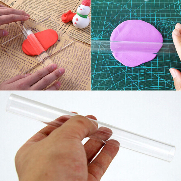 Akryl Roller Pin Clay Molding Tillbehör Polymer Roller Keramik