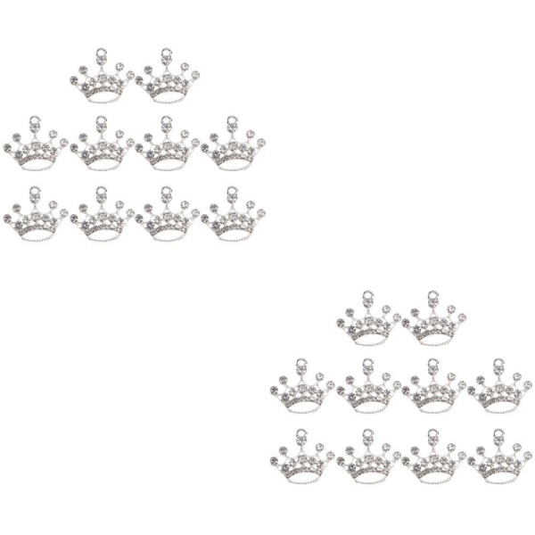 20 st Rhinestone Crown Ornament Brosch Pin Utsmyckningar Crafting