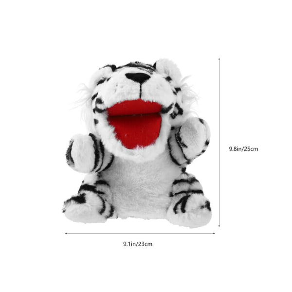 Cartoon Tiger Hand Puppet Stuffed Cartoon Animal Movable Mouth Hand Puppet