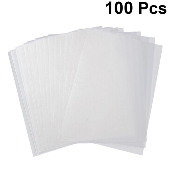 100 st vita transparenta papper för skissning, designerkontakt