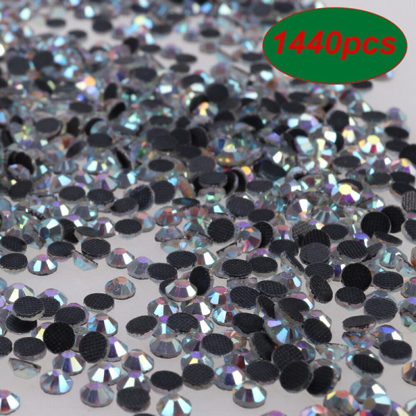 Gems Crystal AB FlatBack Rhinestones Nagelkristaller Dekorera