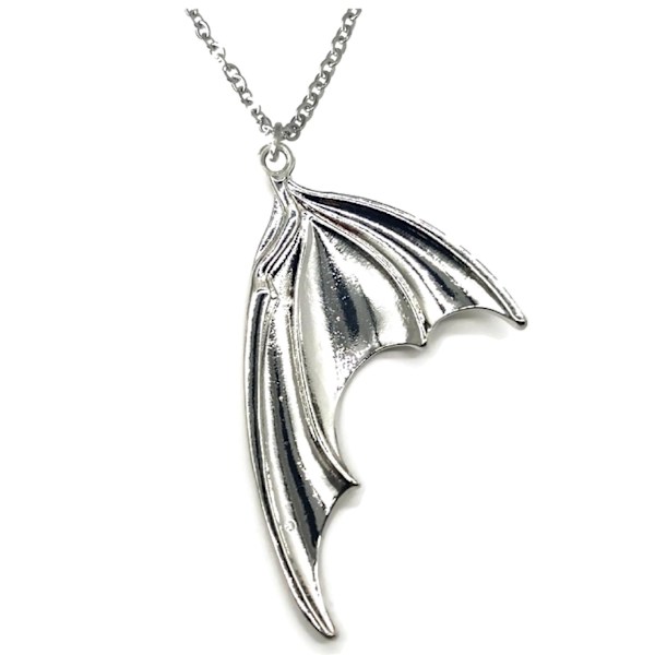 Necklace - Choker - Wing - Bat Silver