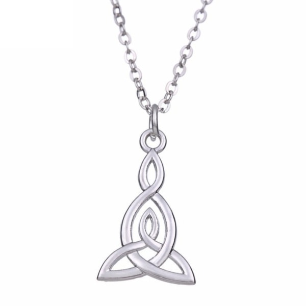 Halsband Trinity Treenighet Symbol Knut Triquetra Rostfri Kedja Silver