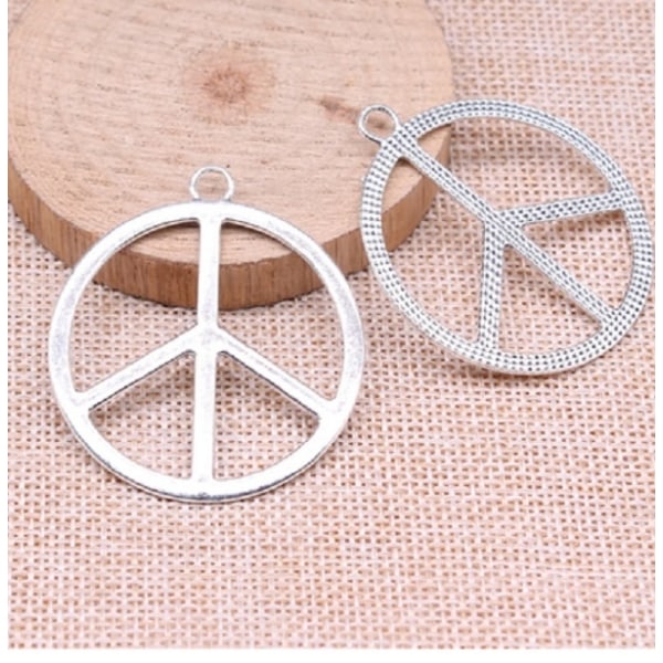 Halskæde Peace Peace symbol STOR Rustfri stålkæde