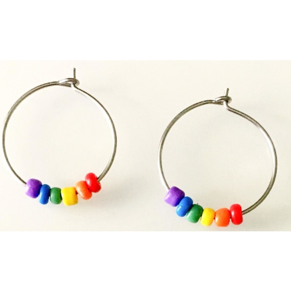 Øredobber - Kreoler - Perle - LHBT - Regnbue Multicolor f5be | Multicolor |  Fyndiq