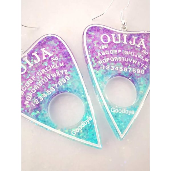 Earrings - Ouija - Acrylic - Purple/Blue Multicolor