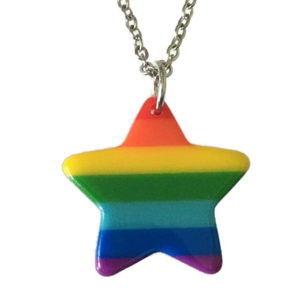 Choker - Stjerne - LGBT - Regnbue - Akryl Multicolor