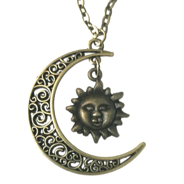 Halskæde - Halvmåne - Sol - Bronze Bronze