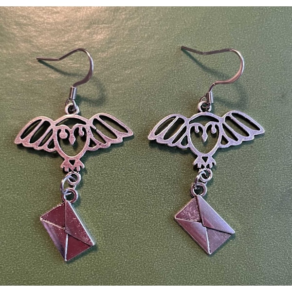 Örhängen Harry Potter Uggla Hedwig Brev Rostfri krok Silver