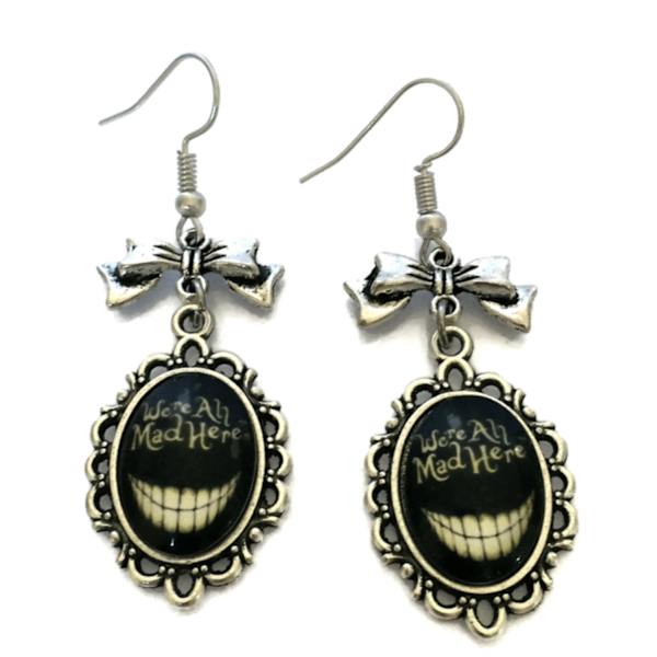 Örhängen  We´re all mad here Rosett Silver Alice I Underlandet Multicolor