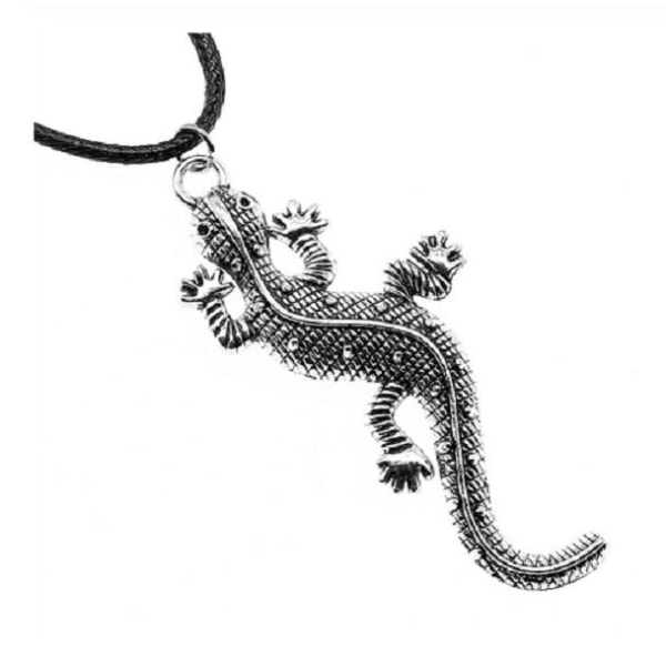 Halsband Ödla Gecko Lizard Rem Reptil Silver