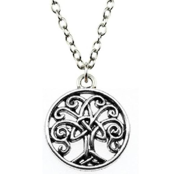 Halsband Livets Träd  Keltisk Knut Celtic Knot Symbol Silver