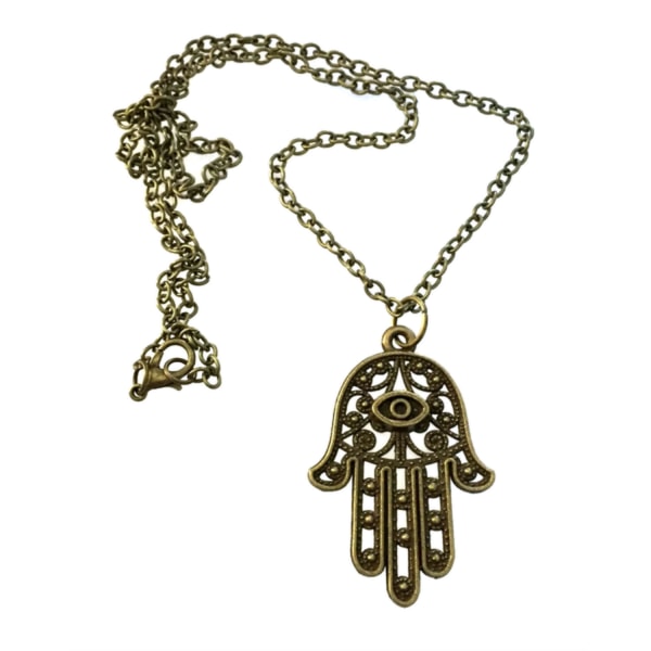 Necklace - Hamsa Hand - Fatima - Bronze 50/brons