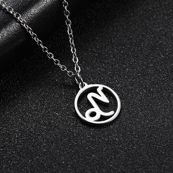 Halsband Stjärntecken STENBOCKEN Zodiak Capricorn Rostfritt Stål Silver
