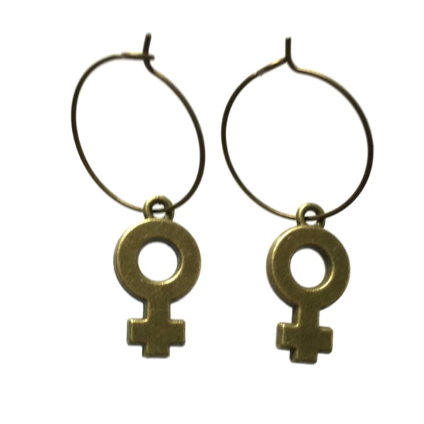 Øreringe - Kreoler - Kvindesymbol - Venus - Bronze Bronze