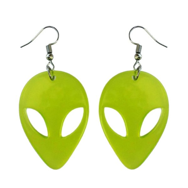 Örhängen Alien Arkiv X Utomjording ET NEONGRÖN/GUL Gul