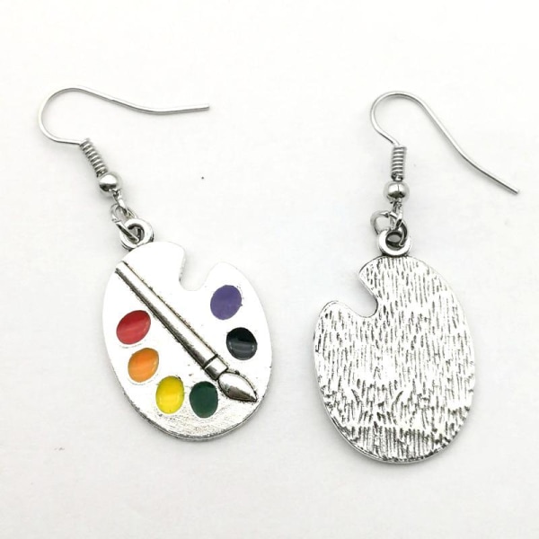 Earrings - Palette - Paintbrush Silver