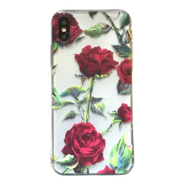 iPhone X / XS Roser Rose blomster blade Red