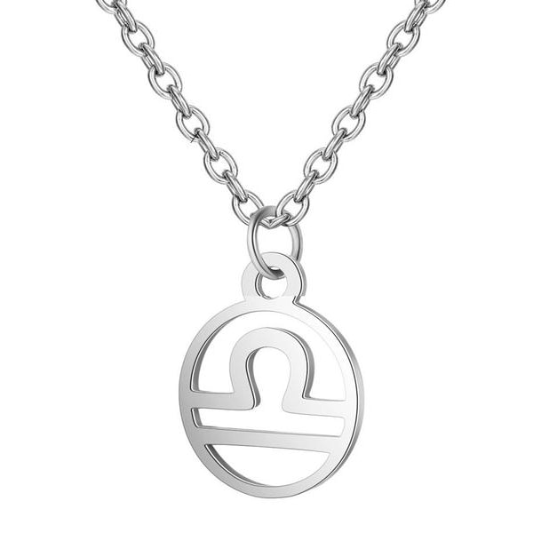 Örhängen Halsband 3-del Stjärntecken VÅGEN Zodiak Rostfritt Silver