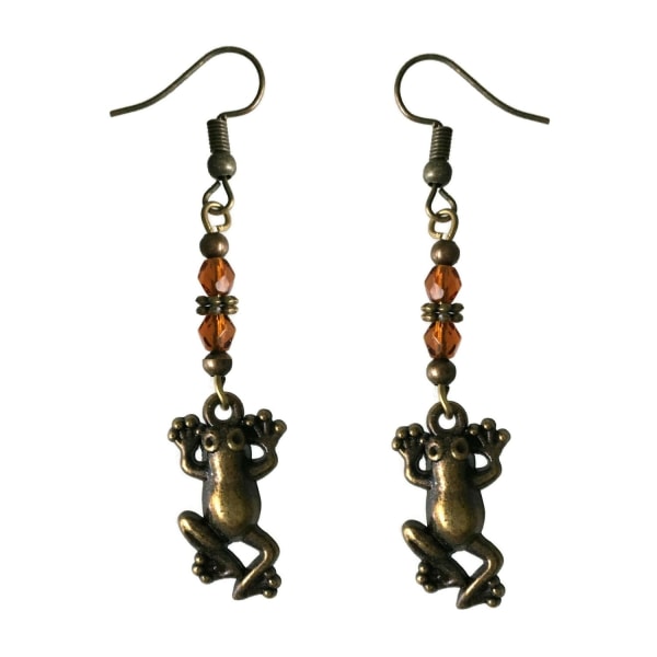 Earrings - Frig - Bead - Amber - Bronze Brown