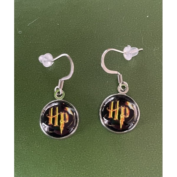 Örhängen HP Hogwarts Harry Potter Rostfri krok Svart