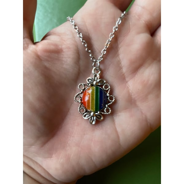 Halsband Pride Regnbågssmycke HBTQ Statement Regnbåge Halsband multifärg