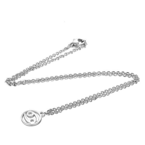 Necklace - Cancer - Zodiac - Stainless steel Silver