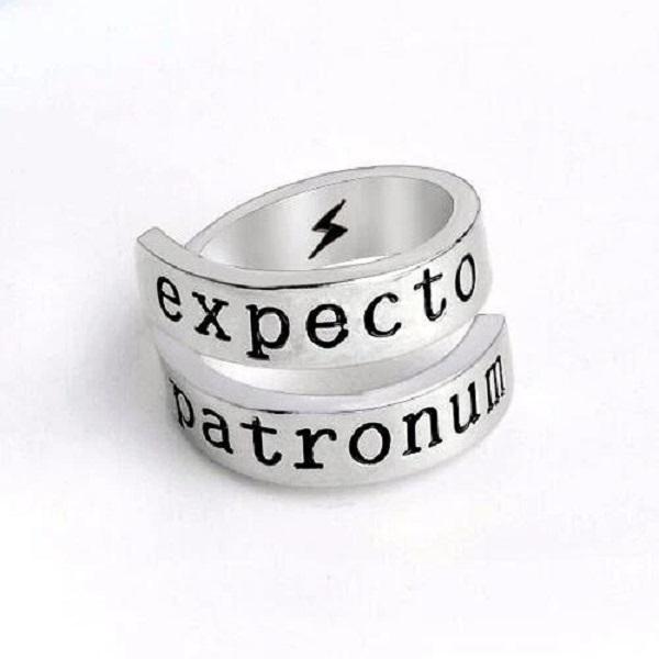 Ring EXPECTO PATRONUM Harry Potter Trollformel Hogwarts Silver