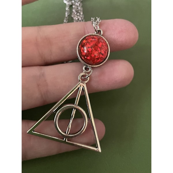 Halsband Dödsrelikerna Röd Gryffindor Hogwarts