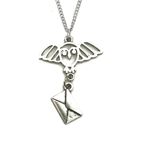 Halsband Örhängen Set Hedwig Harry Potter Uggla Brev Silver