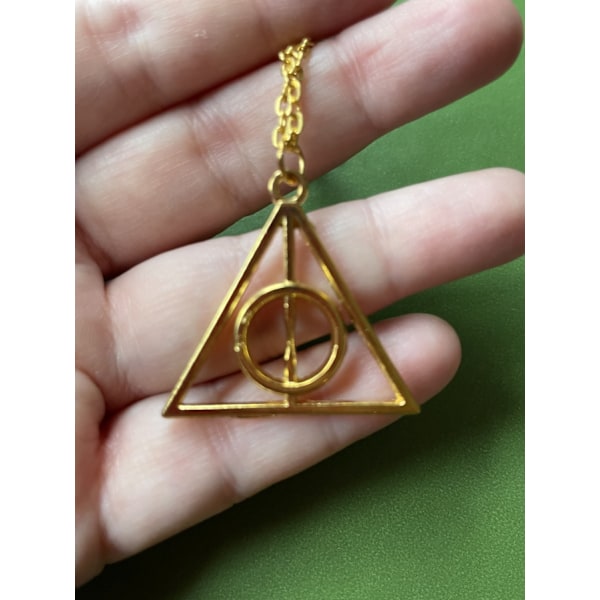 Halsband  Deathly Hallows Guldfärg Dödsrelikerna  Harry Potter Rostfri Kedja