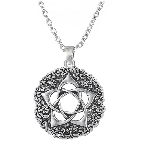 Kaulakoru - Jumalattaren pentacle - Pentagrammi - ketju Silver