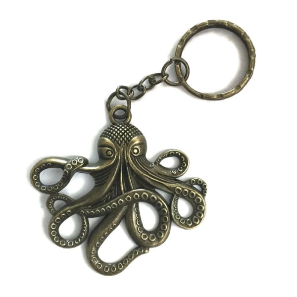 Nyckelring - Bläckfisk Octopus Kraken Cthulhu - Brons Bronze