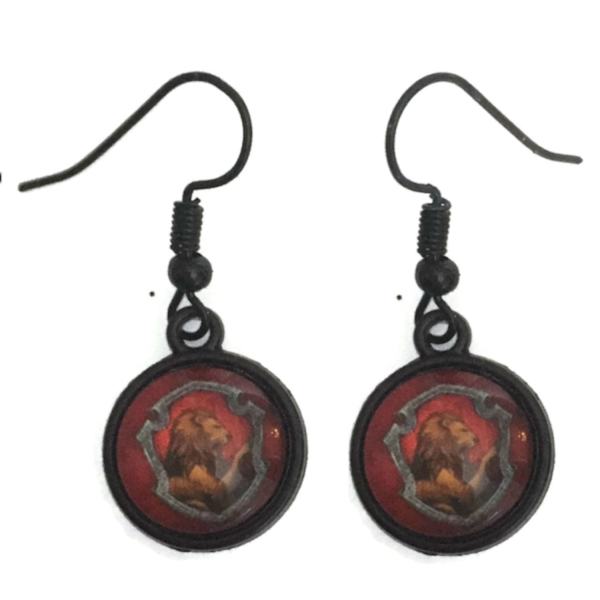 Earrings - Gryffindor - Harry Potter - Black Red
