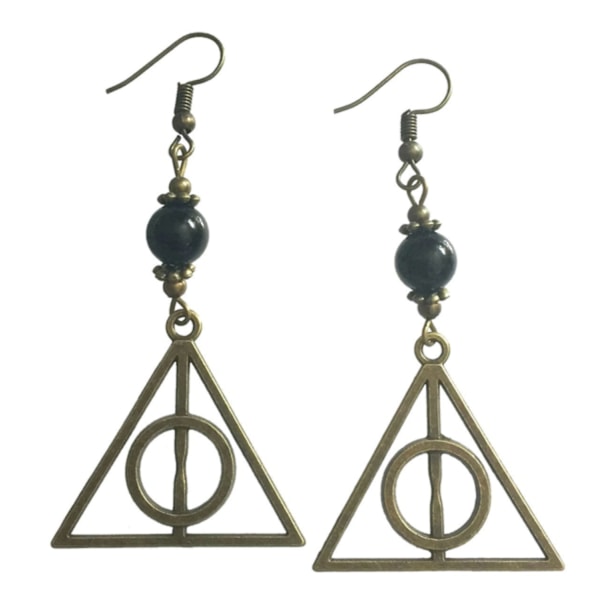 Earrings - Deathly Hallows - Onyx Black