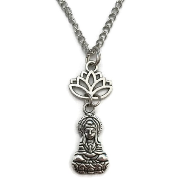 Halskjede Buddha Lotus Flower Yoga Zen Buddhism 50/lotus/buddha