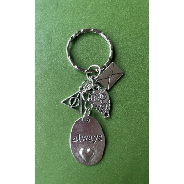 Nyckelring Dödsrelikerna Always Hedwig Uggla Harry Potter Silver