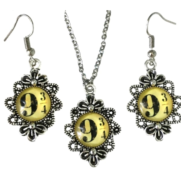 Necklace - Earrings - Set - Platform 9 3/4 - Harry Potter Yellow