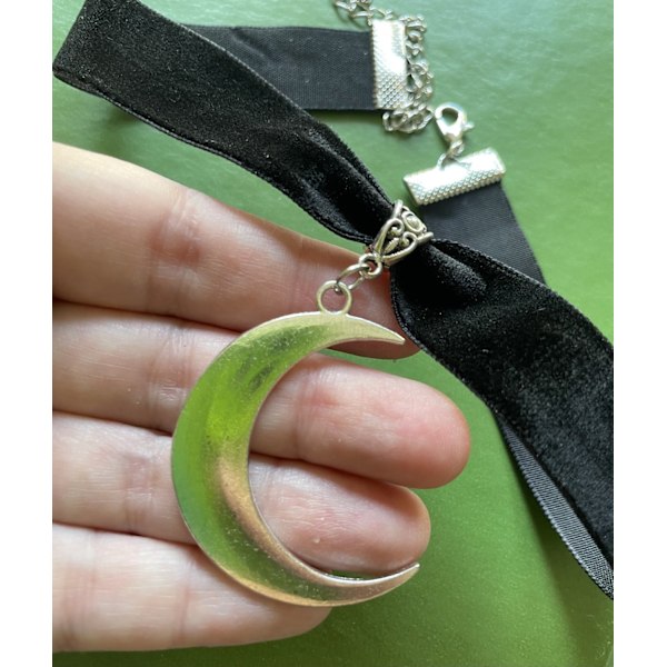 Choker Halvmåne Moon Crescent Moon Halsband Wicca Pagan