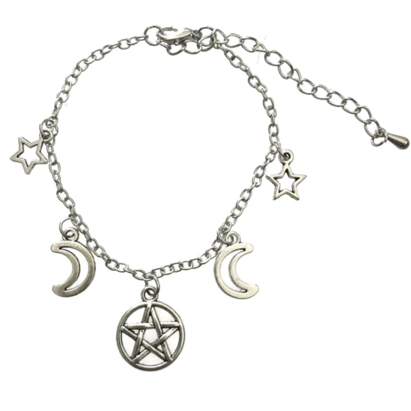 Rannekoru - Pentagrammi - Tähdet - Crescent Moon Silver