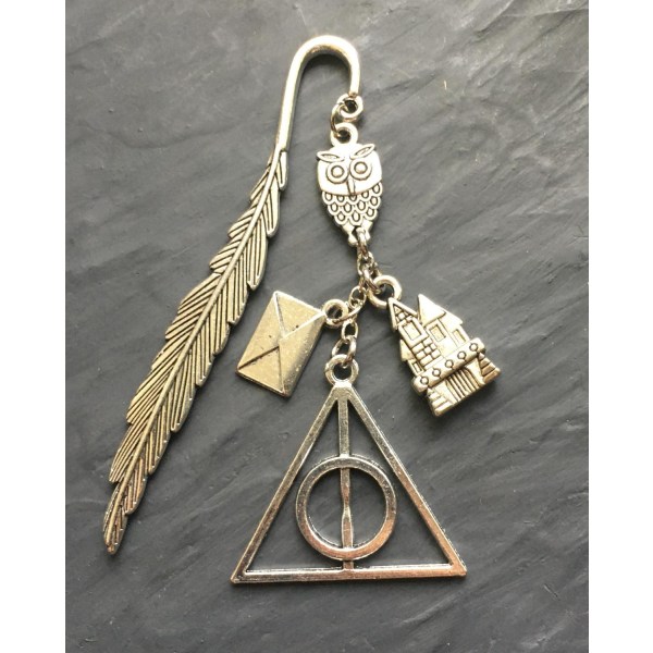 Bokmärke Harry Potter Hogwarts Hedwig Dödsrelikerna Hallows Silver b421 |  Silver | Fyndiq
