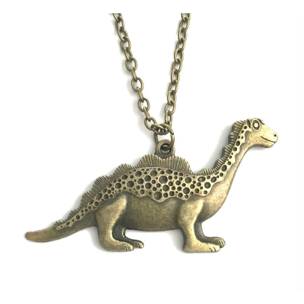 Halskæde - Dinosaur i bronze farve