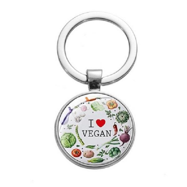 Avaimenperä - Rakastan vegaania Multicolor