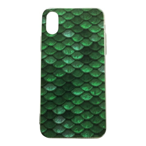iPhone X / XS Mountain GREEN Scale Drake Fantasy Mermaid Green