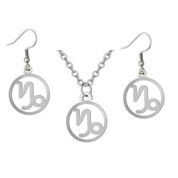 Korvakorut - Kaulakoru - Set - Kauris - Zodiac Silver