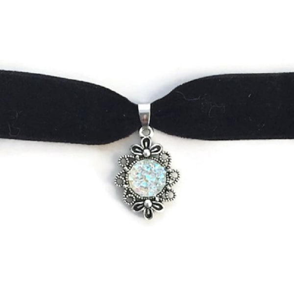 Choker OPAL Glitter - Goth Rock - Velvet choker