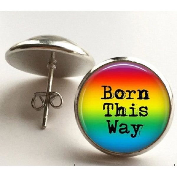 Örhängen Born This Way HBTQ Pride LGBT Regnbågssmycke multifärg
