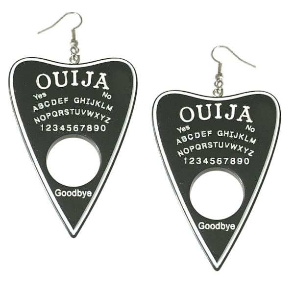 Earrings - Ouija - Acrylic - Black Grey