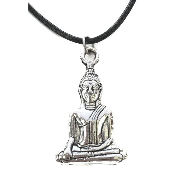 Halsband Buddha Symbol Buddhism Yoga Meditation New Age Rem Silver